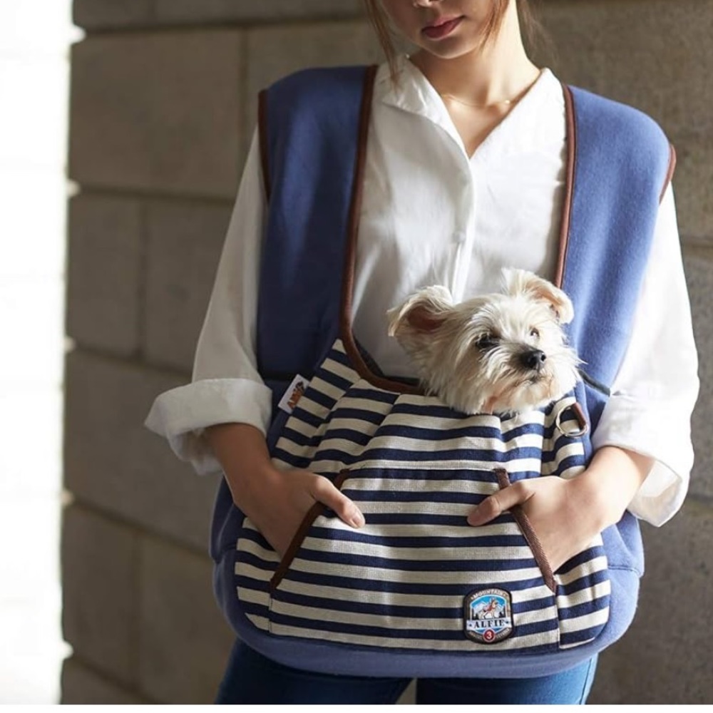 Alfie Pet Amos Front Sling Carrier Navy dog carrier cat carrier
